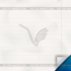 White lined paper texture - vector clipart