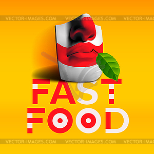 Word fast food background - royalty-free vector clipart