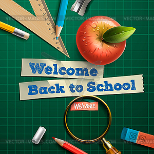 Welcome back to school - vector image