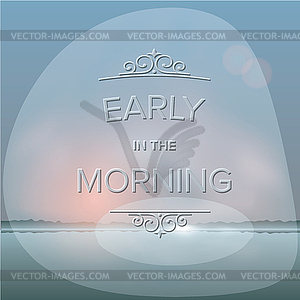 Misty morning background - vector clip art