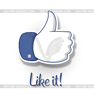 Like/Thumbs Up symbol icon - vector image