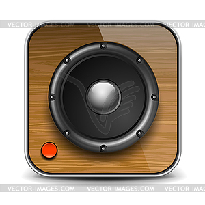 Audio speaker icon,  - stock vector clipart