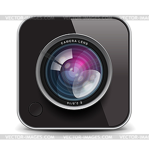Цветное фото значок камеры, изображение - векторное изображение клипарта