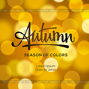 Abstract autumn defocused gold background - vector image
