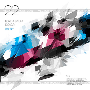 Abstract polygonal template design - vector image