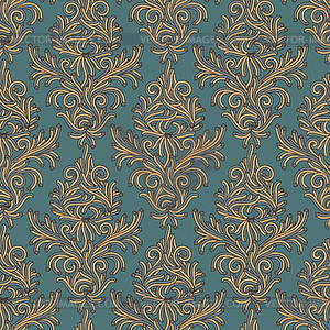 Seamless floral pattern in style of Damascus - vector image