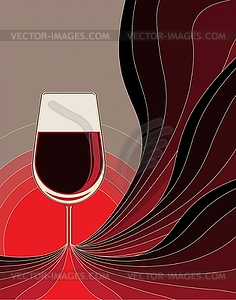 Birth of red wine - vector image