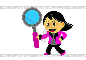 Chibi Woman Cartoon Character - vector clipart