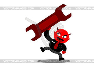 Evil businessman - vector clip art