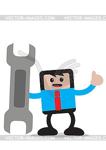 Businessman cartoon character - vector clip art