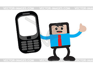 Businessman cartoon character - vector clipart