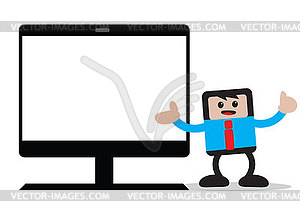 Businessman cartoon character - vector image