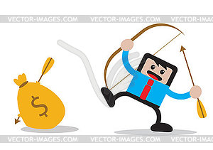 Businessman cartoon character - vector clipart