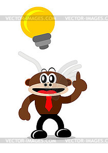 Cartoon Monkey in Business Themes - vector image