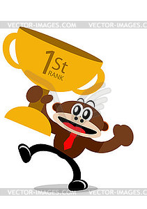 Cartoon Monkey in Business Themes - vector image