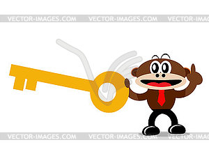 Cartoon Monkey in Business Themes - vector clip art