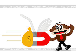 Cartoon Monkey in Business Themes - vector clipart