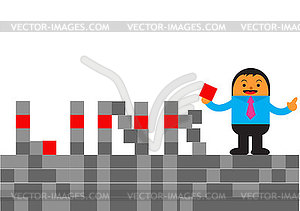 Businessman in activity - vector image