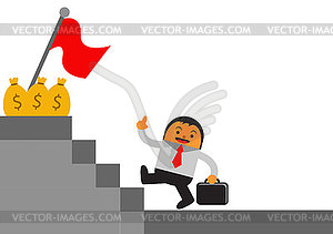 Businessman in activity - vector clipart