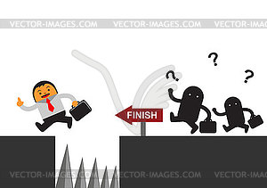 Businessman in activity - vector clip art