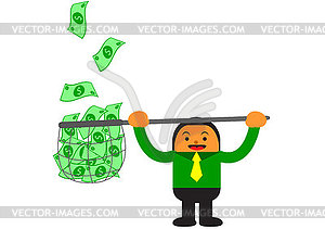 Businessman in activity - vector image