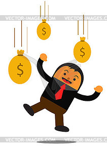 Businessman in activity - vector clipart