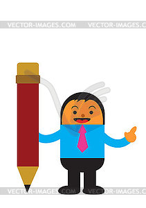 Businessman in activity - vector clipart / vector image