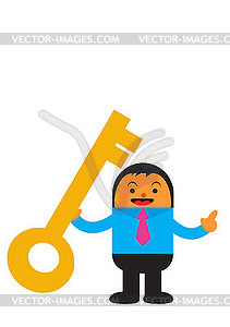 Businessman in activity - vector clipart