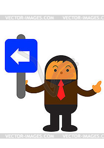 Businessman in activity - color vector clipart