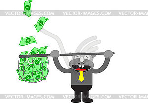 Rhino Businessman - vector clipart