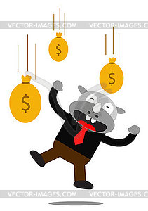 Rhino Businessman - vector EPS clipart