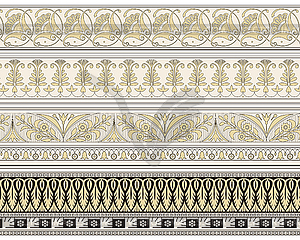 Set of four decorative borders - vector clipart