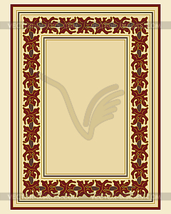 Ornamental border frame vintage - color vector clipart