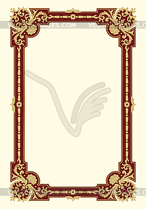 Ornamental border frame vintage - vector image