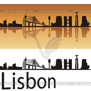 Lisbon skyline - vector clip art