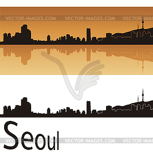 Seoul skyline - vector image