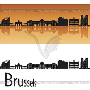 Brussels skyline - vector clip art