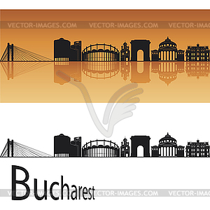 Bucharest skyline - vector clip art