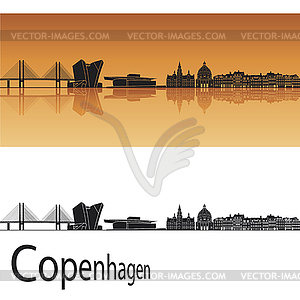 Copenhagen skyline - vector image