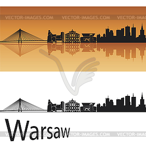 Warsaw skyline - vector clipart