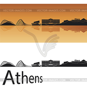 Athens skyline - vector EPS clipart