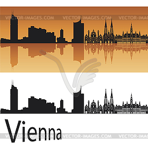 Vienna skyline - vector image