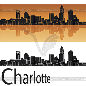 Charlotte skyline - vector image