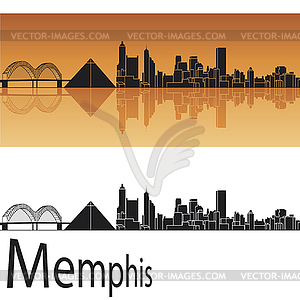 Memphis skyline - vector clipart