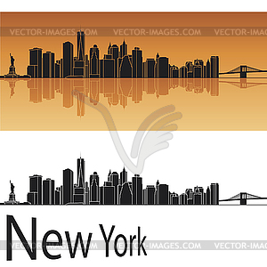 New York skyline - stock vector clipart