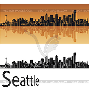 Seattle skyline - vector clip art