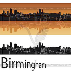 Birmingham skyline - vector image