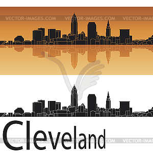 Cleveland skyline - vector clipart / vector image