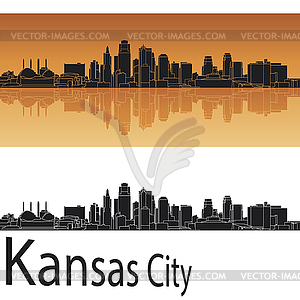 Kansas City skyline - vector clip art