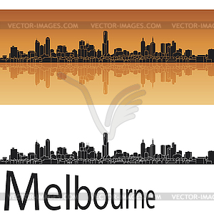 Melbourne skyline - vector clipart